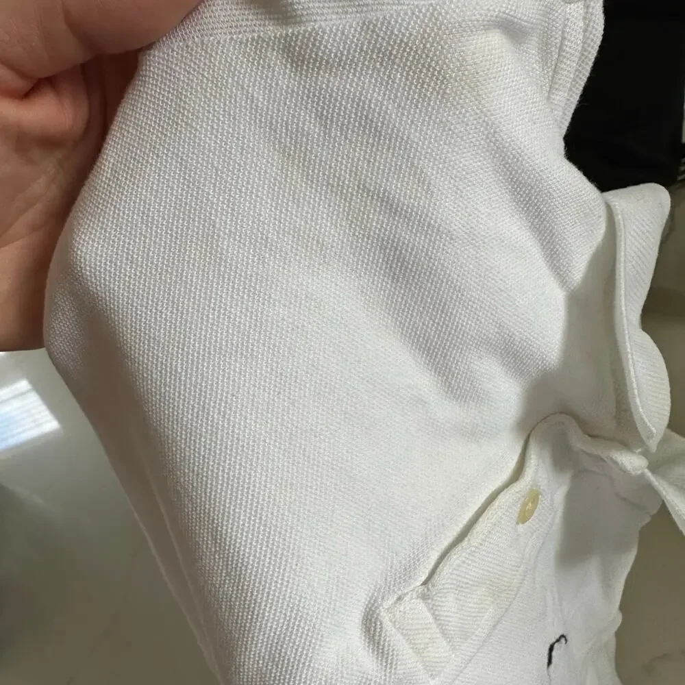 Ralph Lauren White Polo Shirt - Boys 18-24 Months - Stains